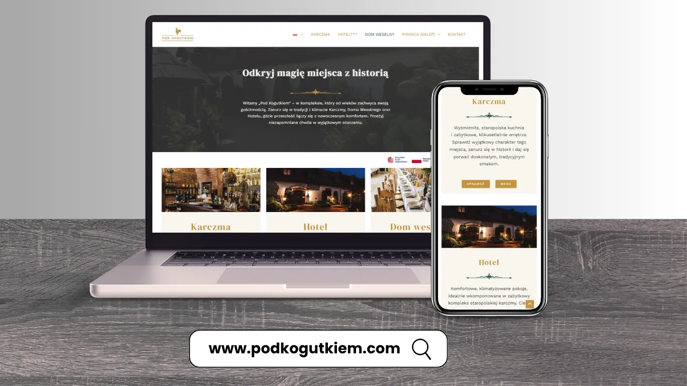Karczma Pod Kogutkiem Projekt strony internetowej podkogutkiem.com
