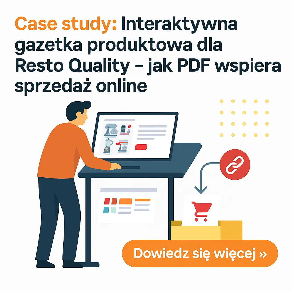 Case study: Interaktywny katalog PDF – Resto Quality na laptopie i smartfonie
