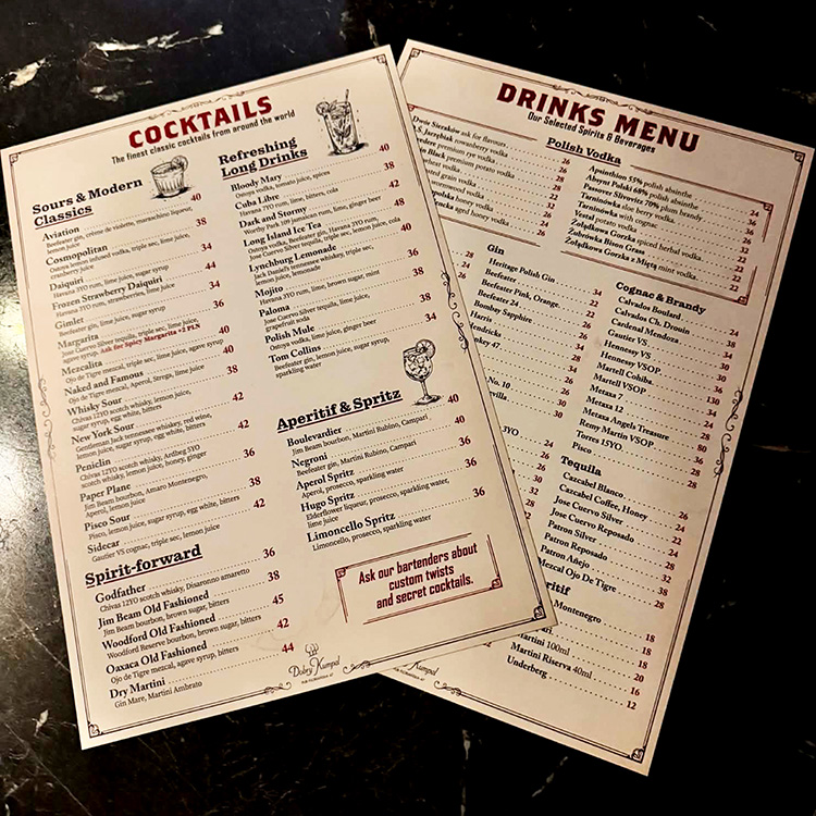 Projekt Menu dla Pubu Dobry Kumpel