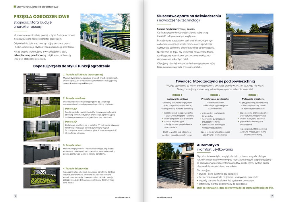 Zdjęcie wnętrza katalogu reklamowego Metalo Kreatywni