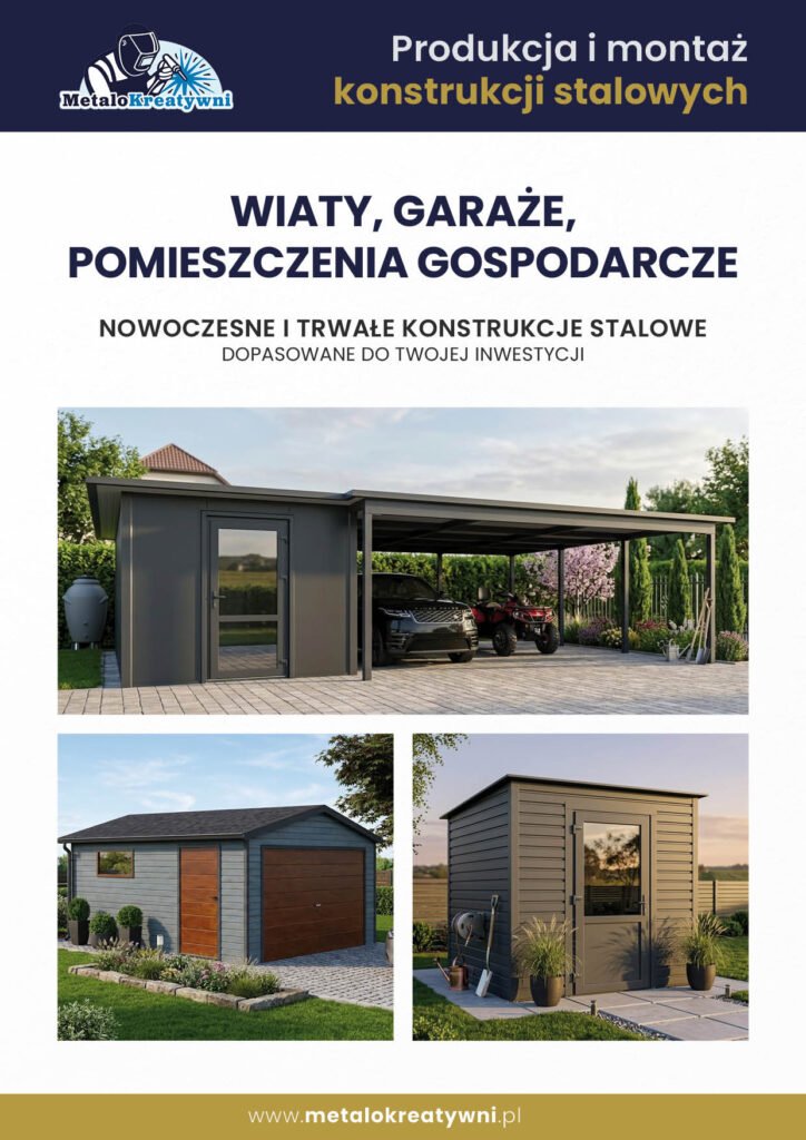 Okładka katalogu wiat, garaży i pomieszczeń gospodarczych MetaloKreatywni